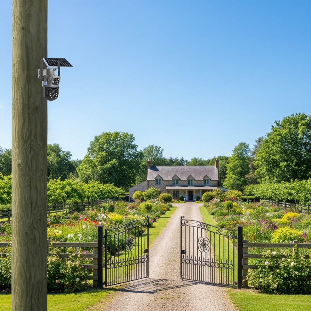 DualGuard | Cámara de seguridad 4K con panel solar