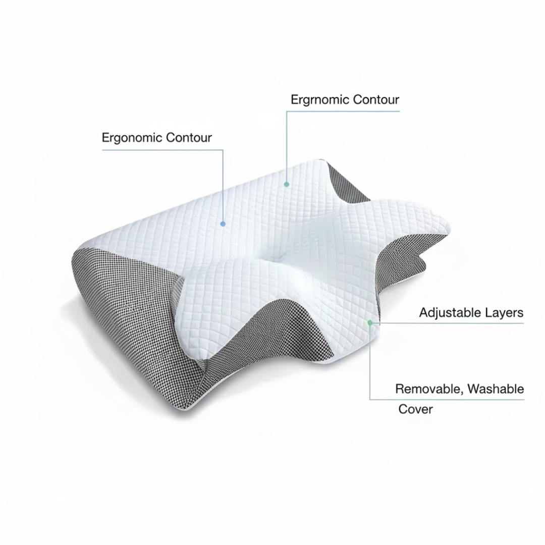 DreamRest | Pernă ergonomic – Confort ajustabil pentru un somn mai bun