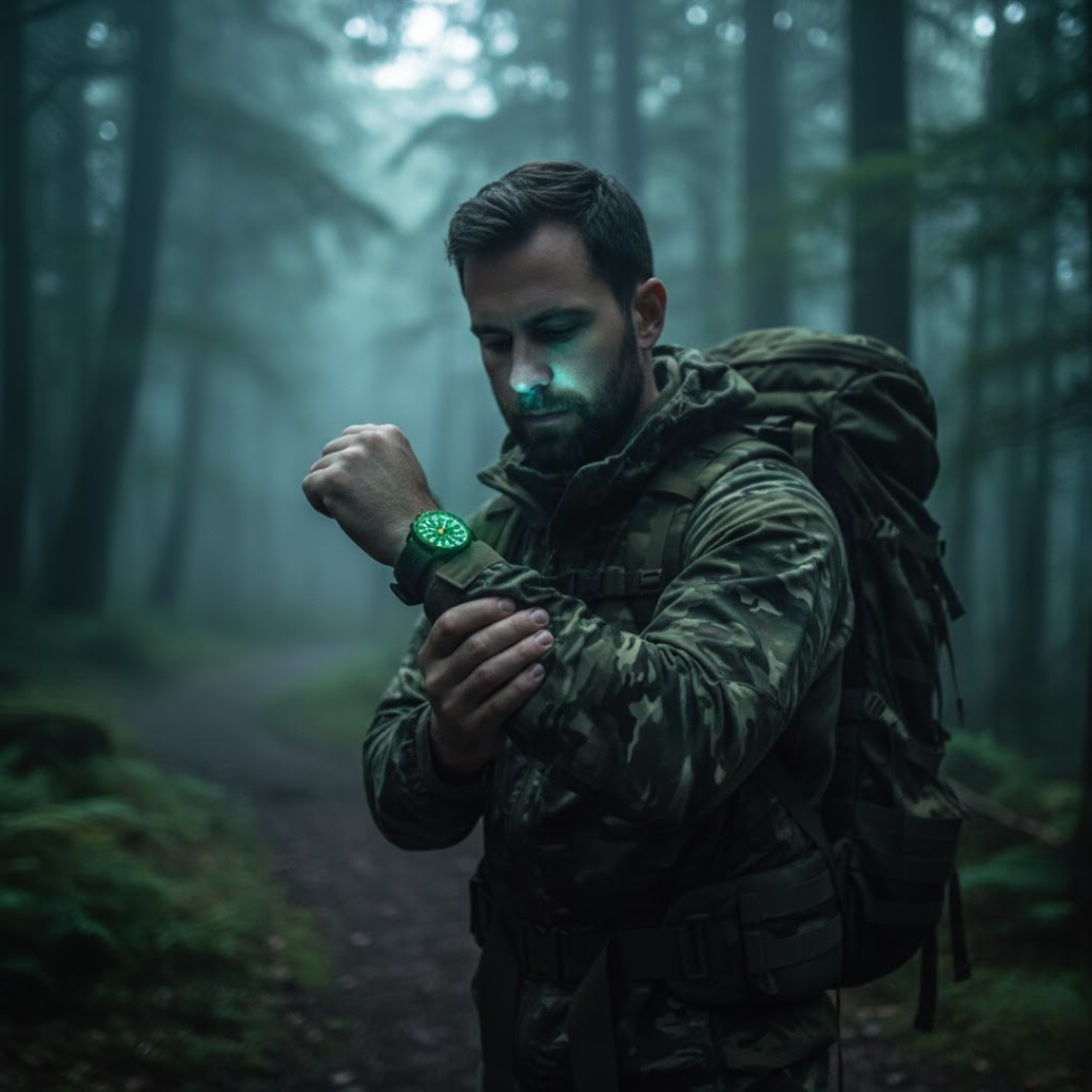 ShadowTime | Reloj militar – Precisión luminosa para aventuras y la noche