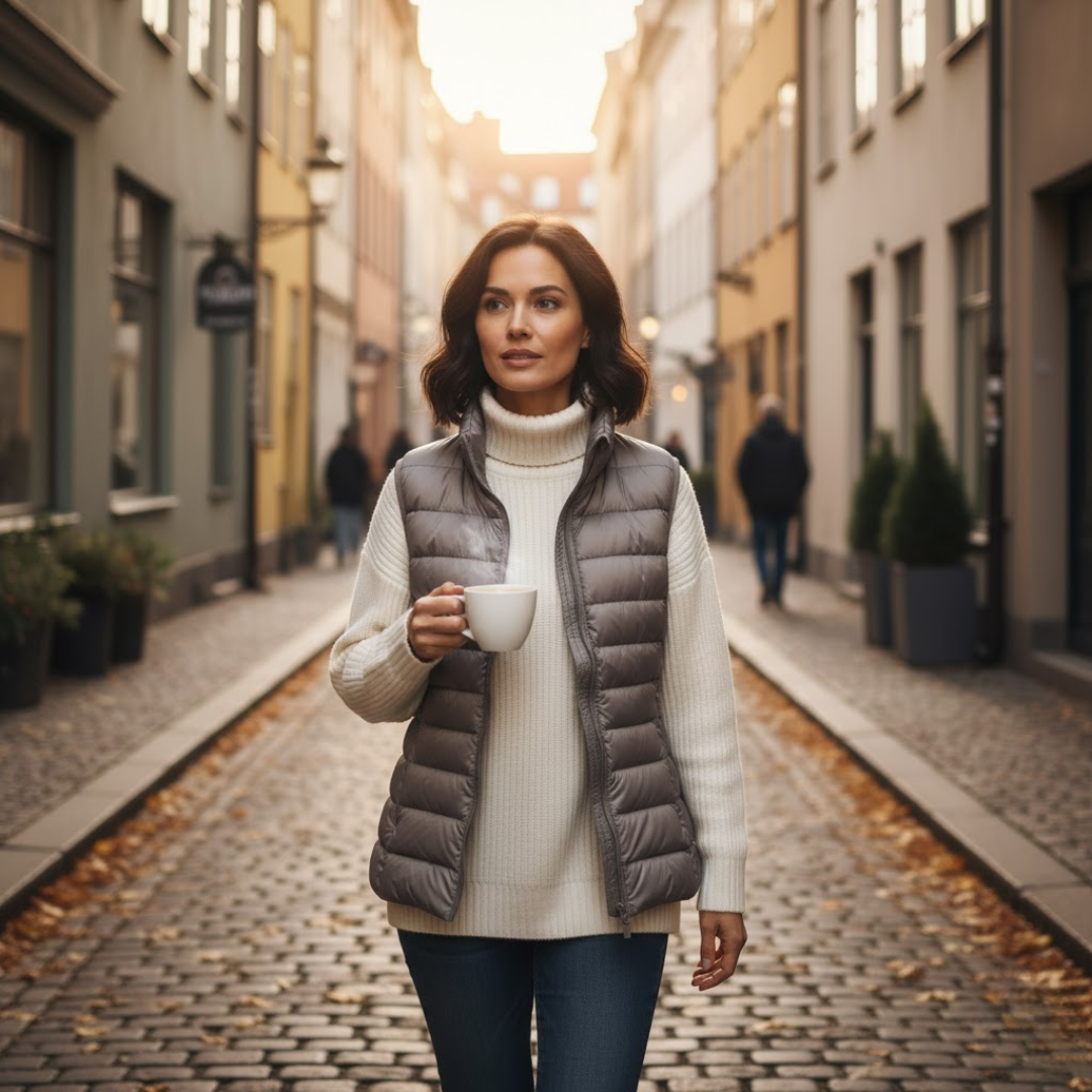 Alison | Damevest – Ultralet Komfort og Praktisk Varme