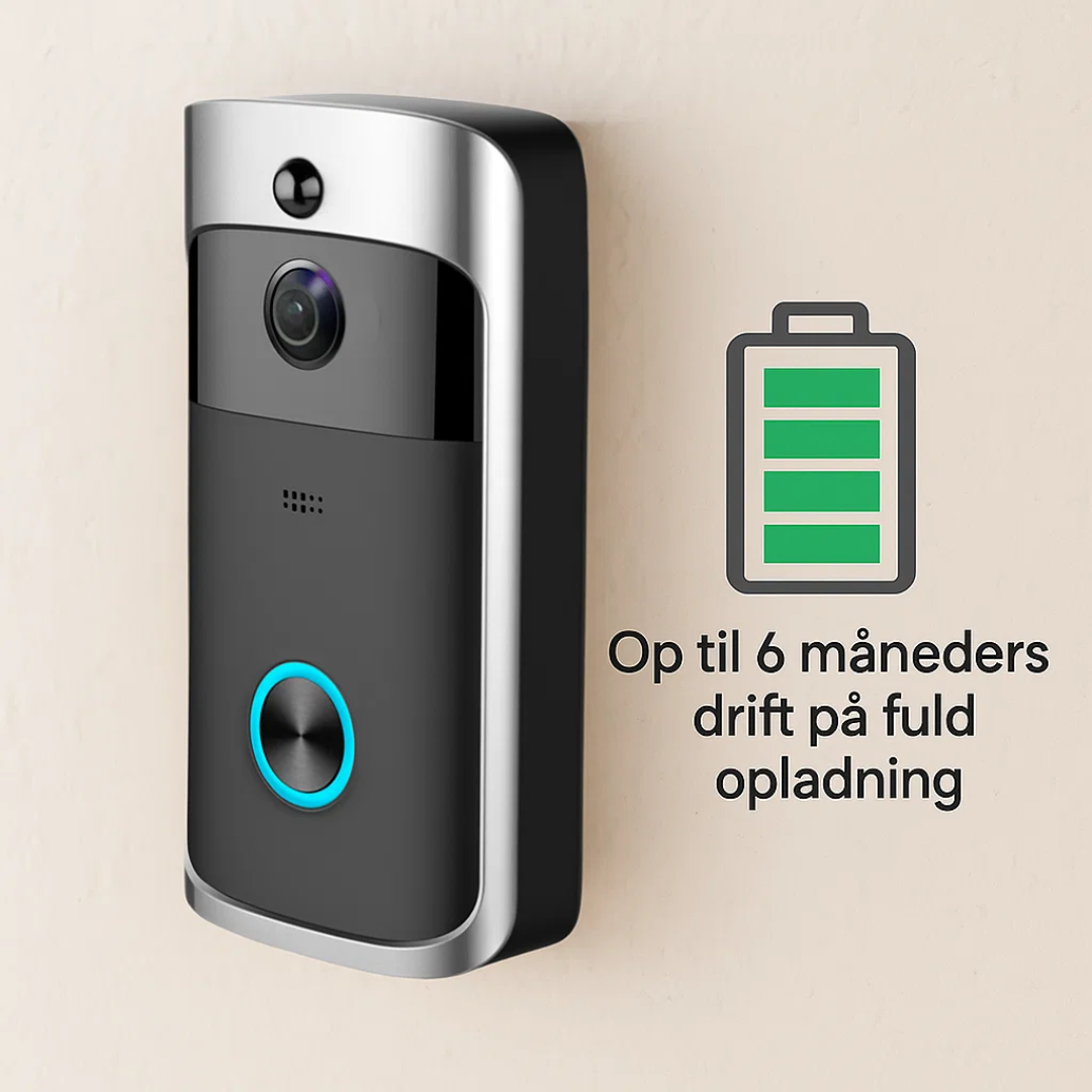 LuxGuard | Trådløs Video-Dørklokke med Batteri for ultimativ sikkerhed