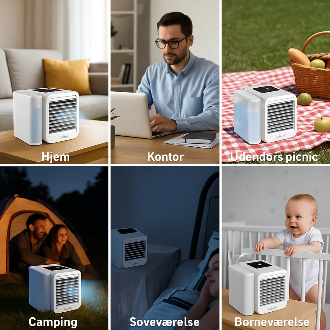 MicroCool | Mini-Klimaanlæg Bærbar Fordampningskøler med 1000ml Vandtank