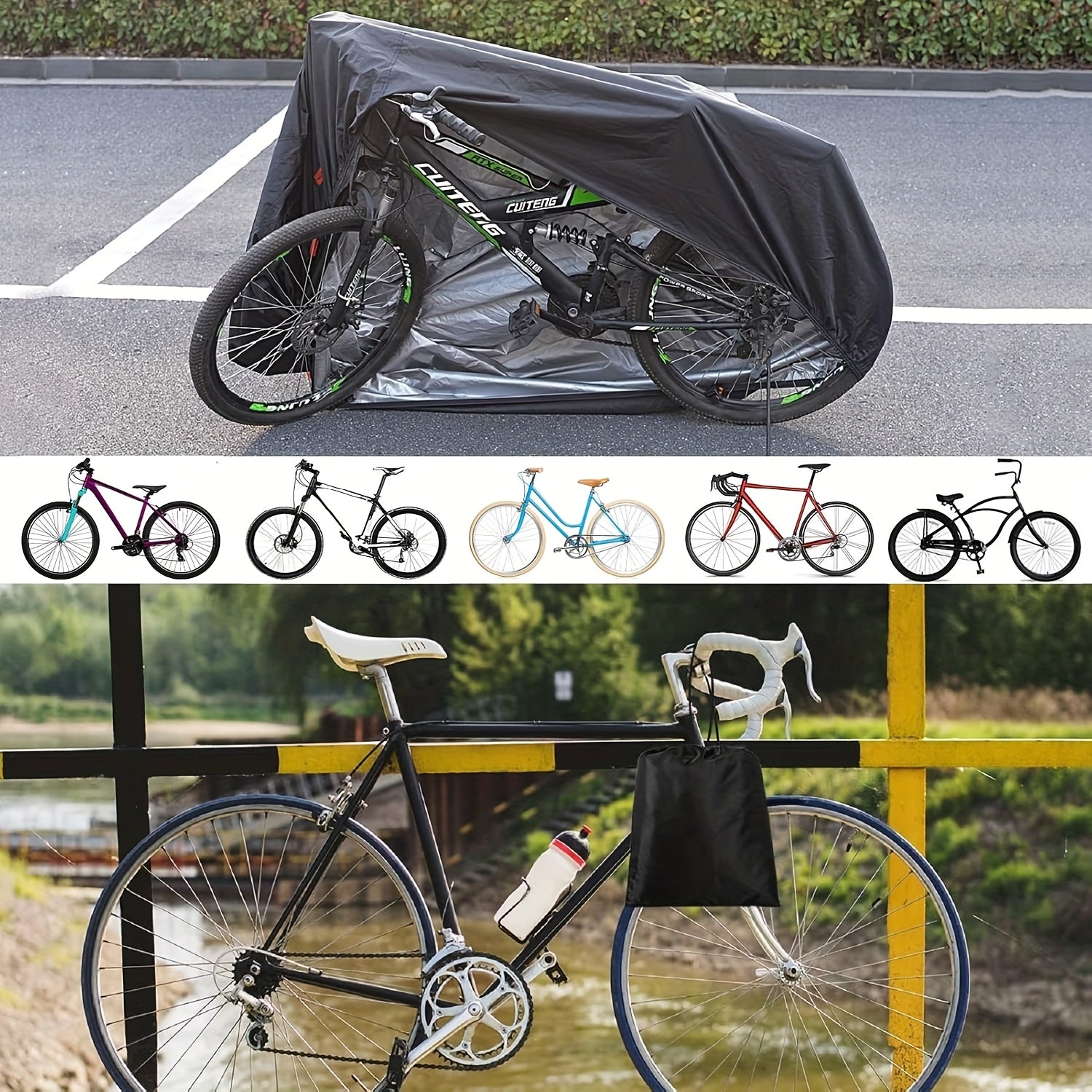 BikeArmor | Kraftigt Regn- og Solbeskyttende Overtræk til Cykel