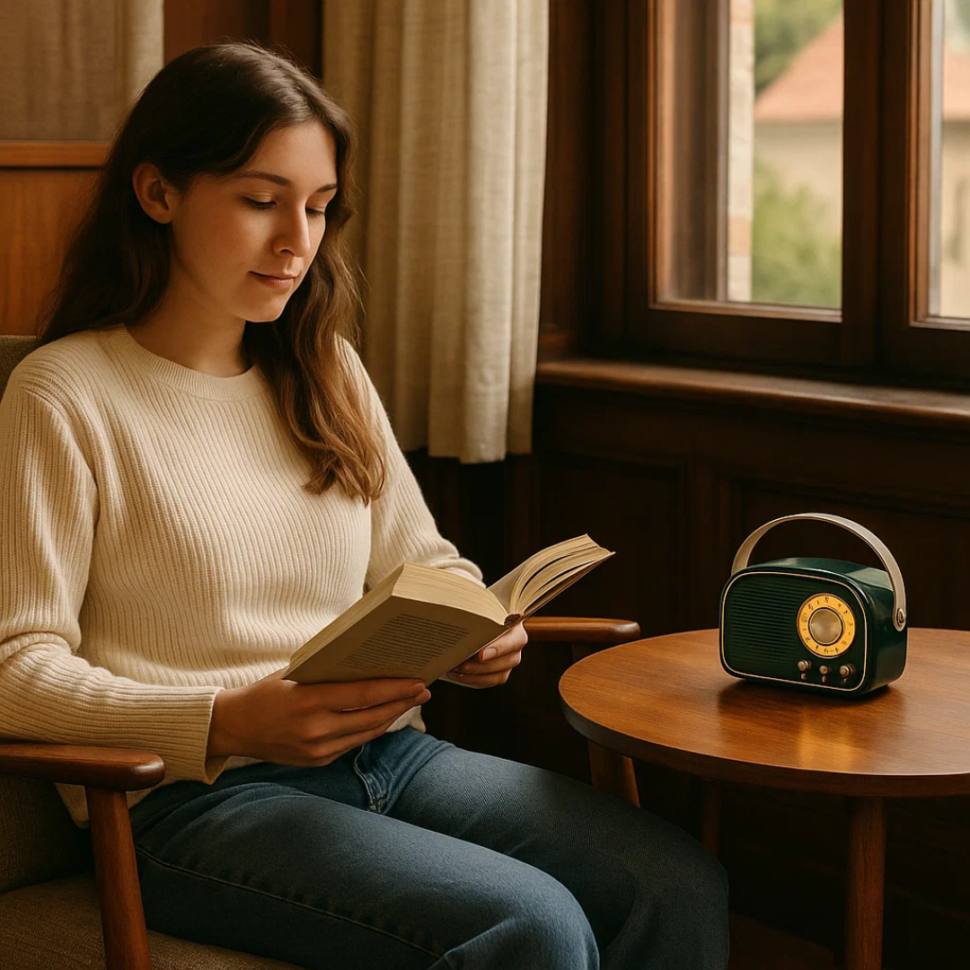 SoundJoy | Bærbar Retro Højttaler med FM Radio