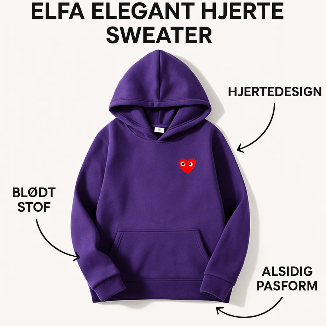 Elfa | Elegant Hjerte Sweater – Chic, Komfortabel & Stilfuld