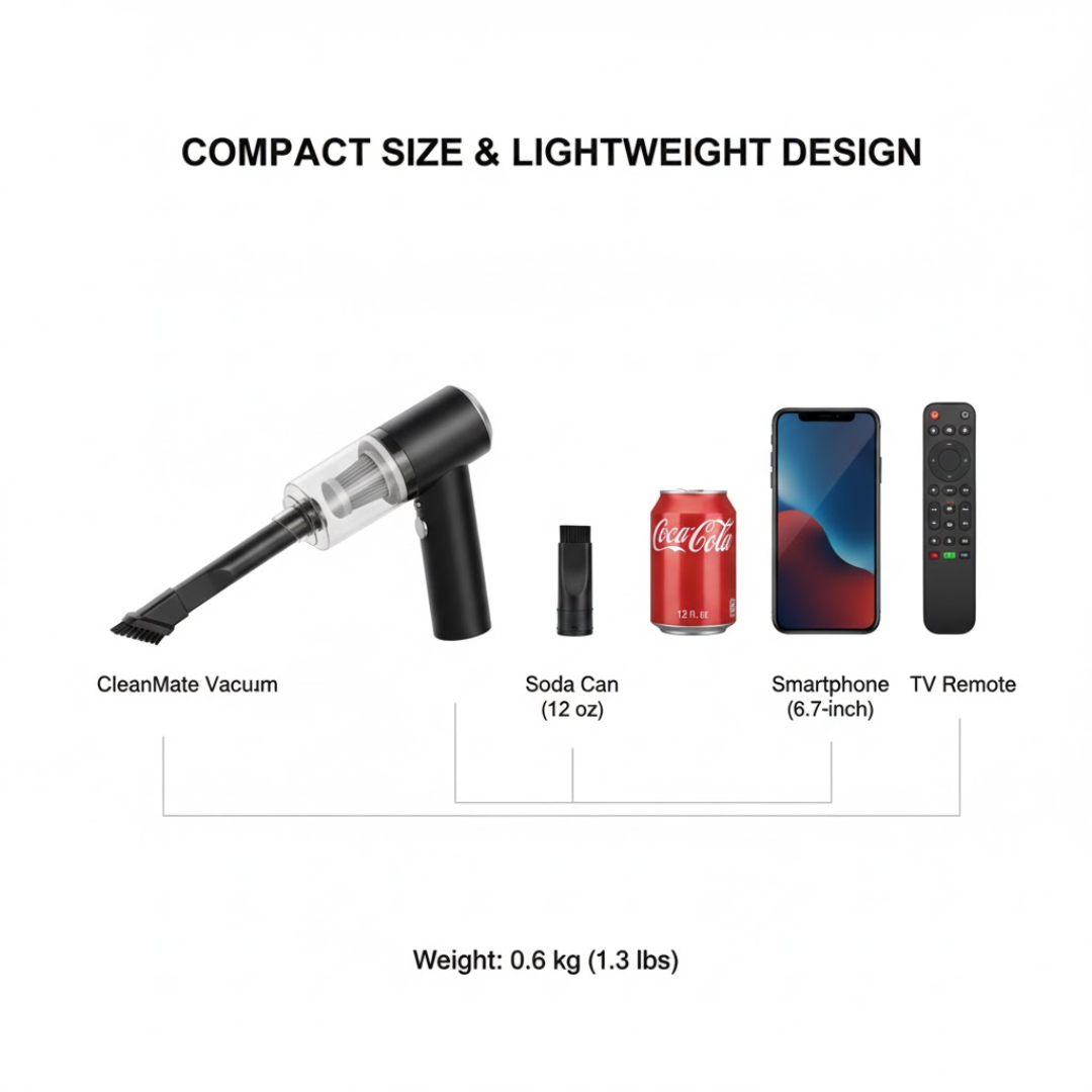 CleanMate | Výkonný bezdrátový vysavač pro domácnost a auto