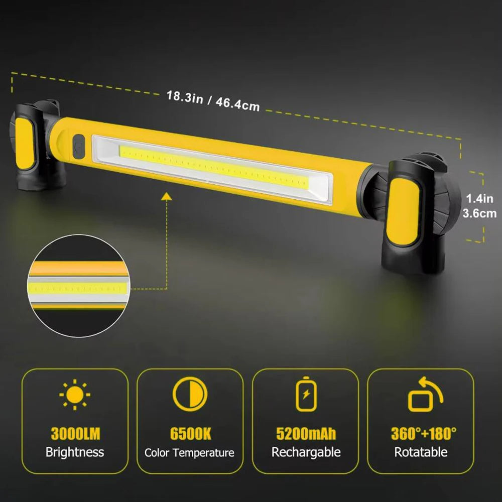 TwinGlow | Genopladelig LED-arbejdslys med magnetbase