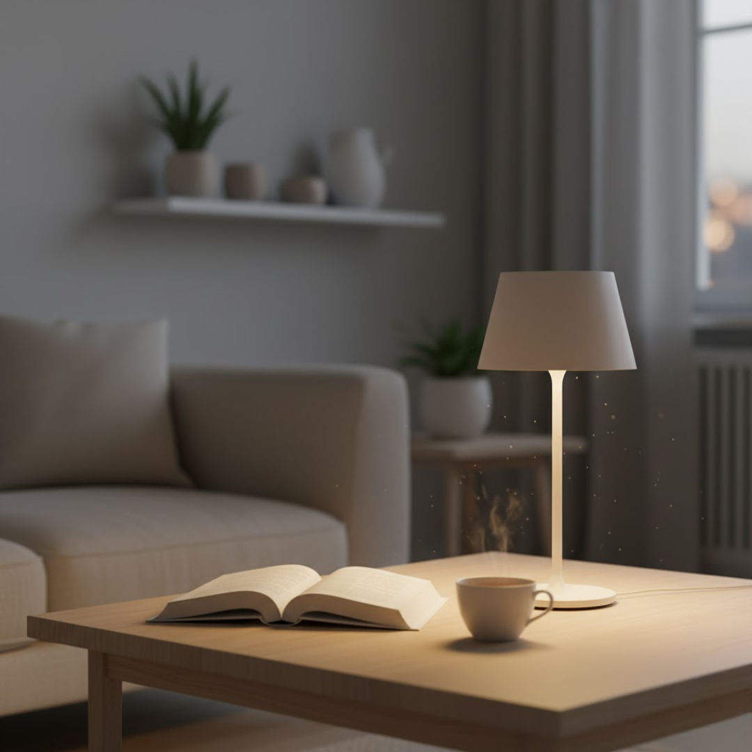 EternoLight | Bezdrátová Stolní Lampa – Pohodové Osvětlení pro Domov a Zahradu