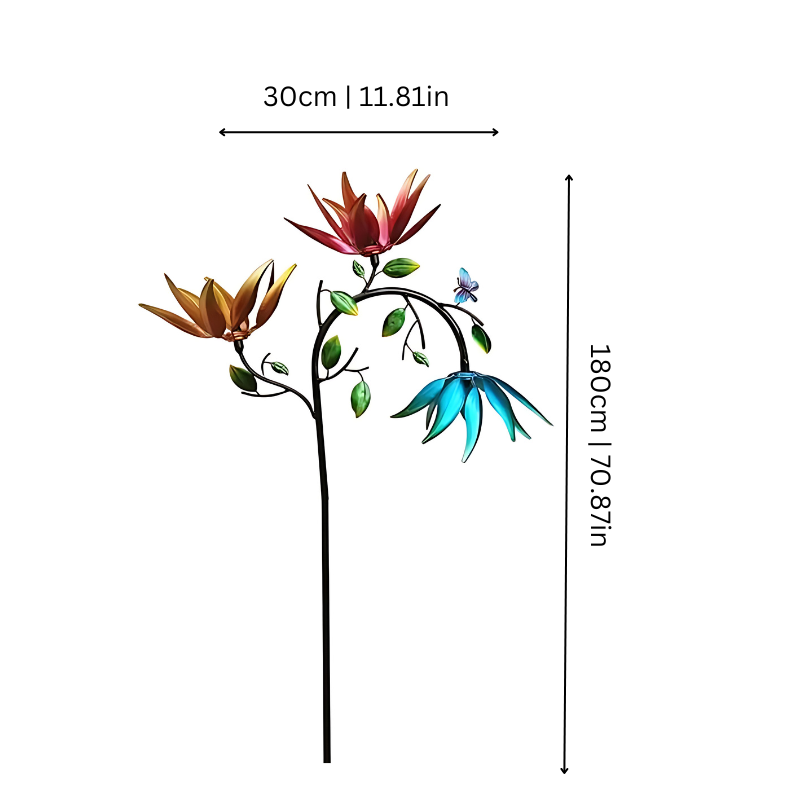 GardenDance | Farverigt vindspil med sommerfugle & blomster