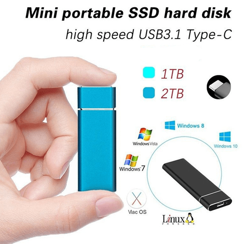 DataFlash | Bærbar Ultra Hurtig Ekstern SSD Harddisk