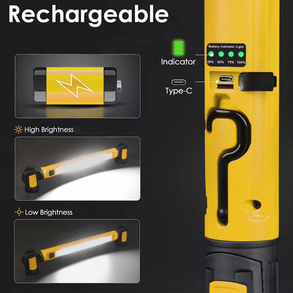 TwinGlow | Genopladelig LED-arbejdslys med magnetbase