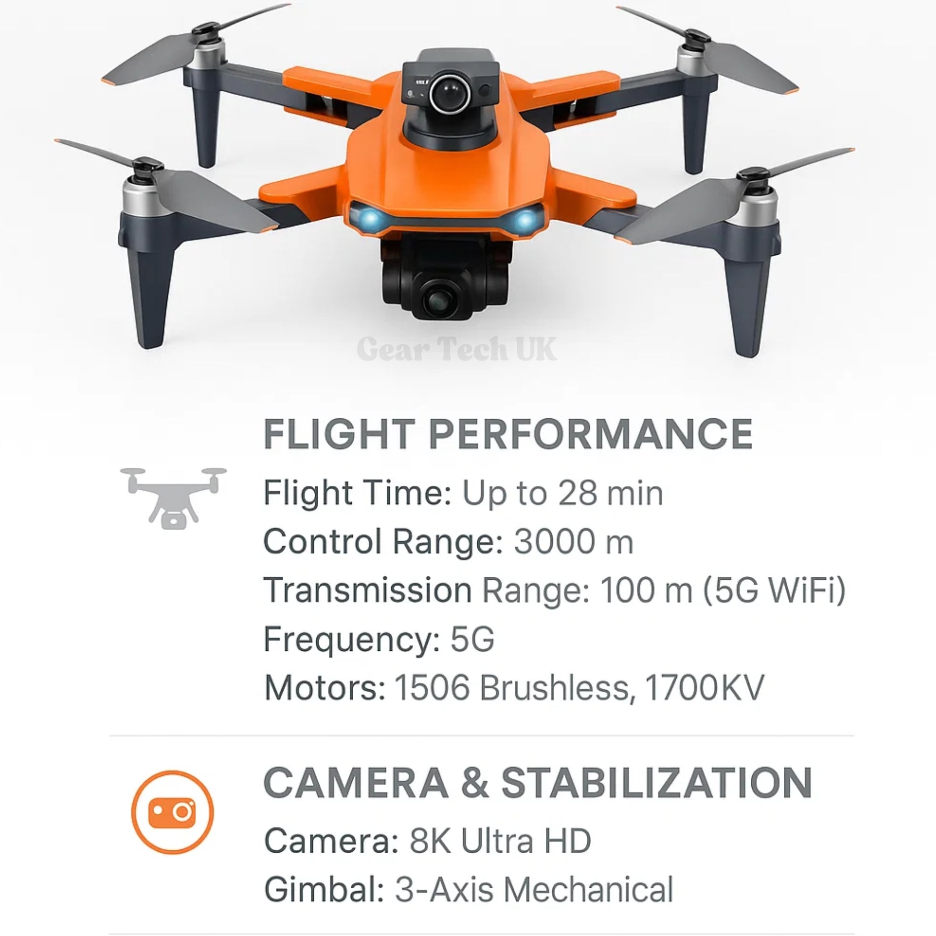 SkyMaster | 8K Drone – GPS Præcision & Intelligent Forhindringskontrol
