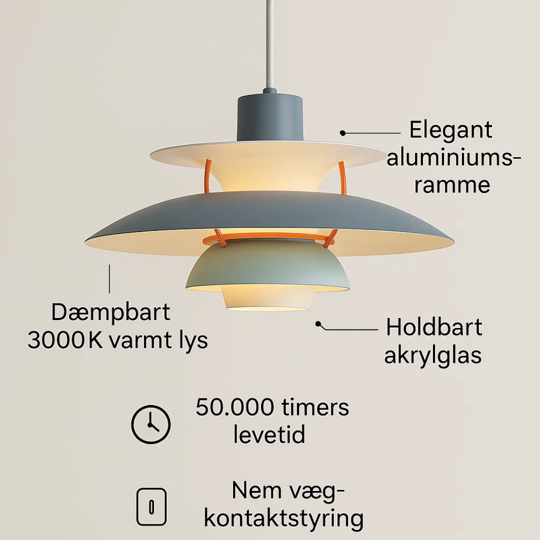 LumaDisc | Minimalistisk LED-Loftlampe med 3000K lys