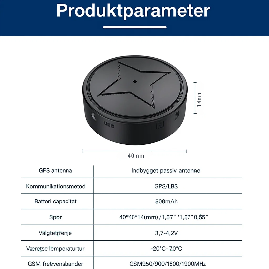 Geopod til bil | Magnetisk Mini GPS-tracker til Live Overvågning