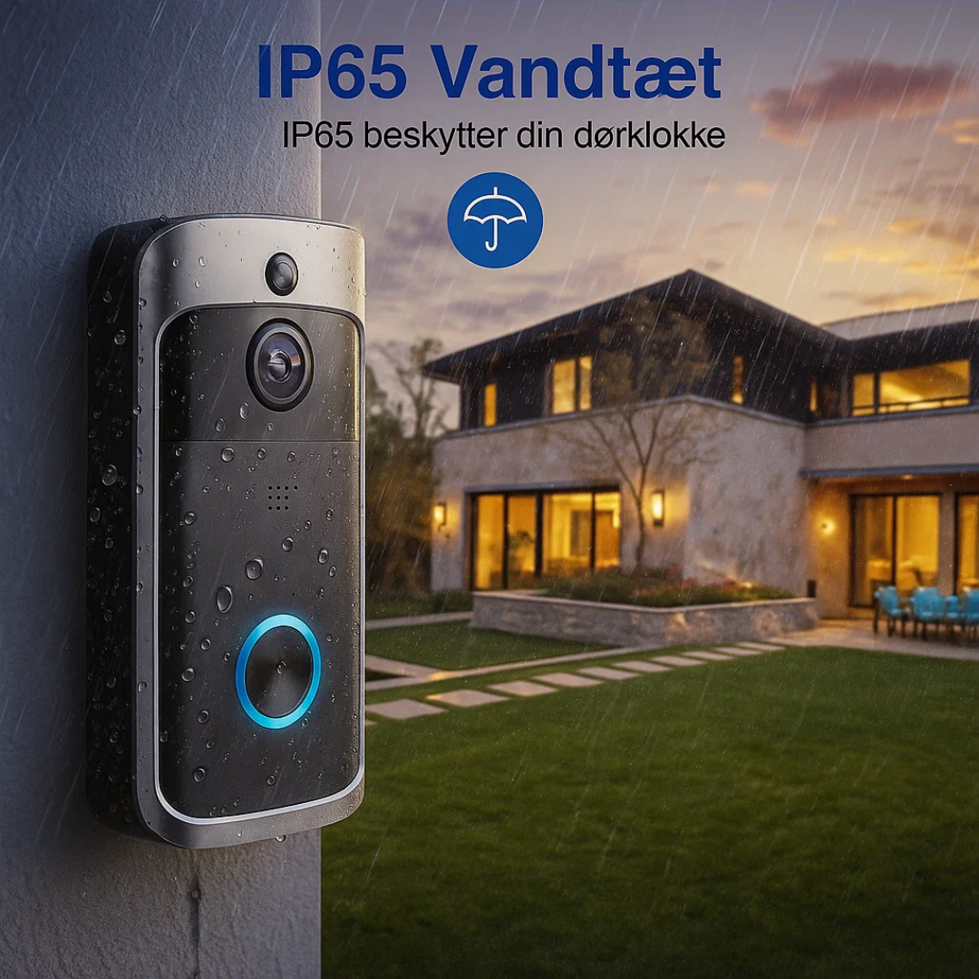 LuxGuard | Trådløs Video-Dørklokke med Batteri for ultimativ sikkerhed