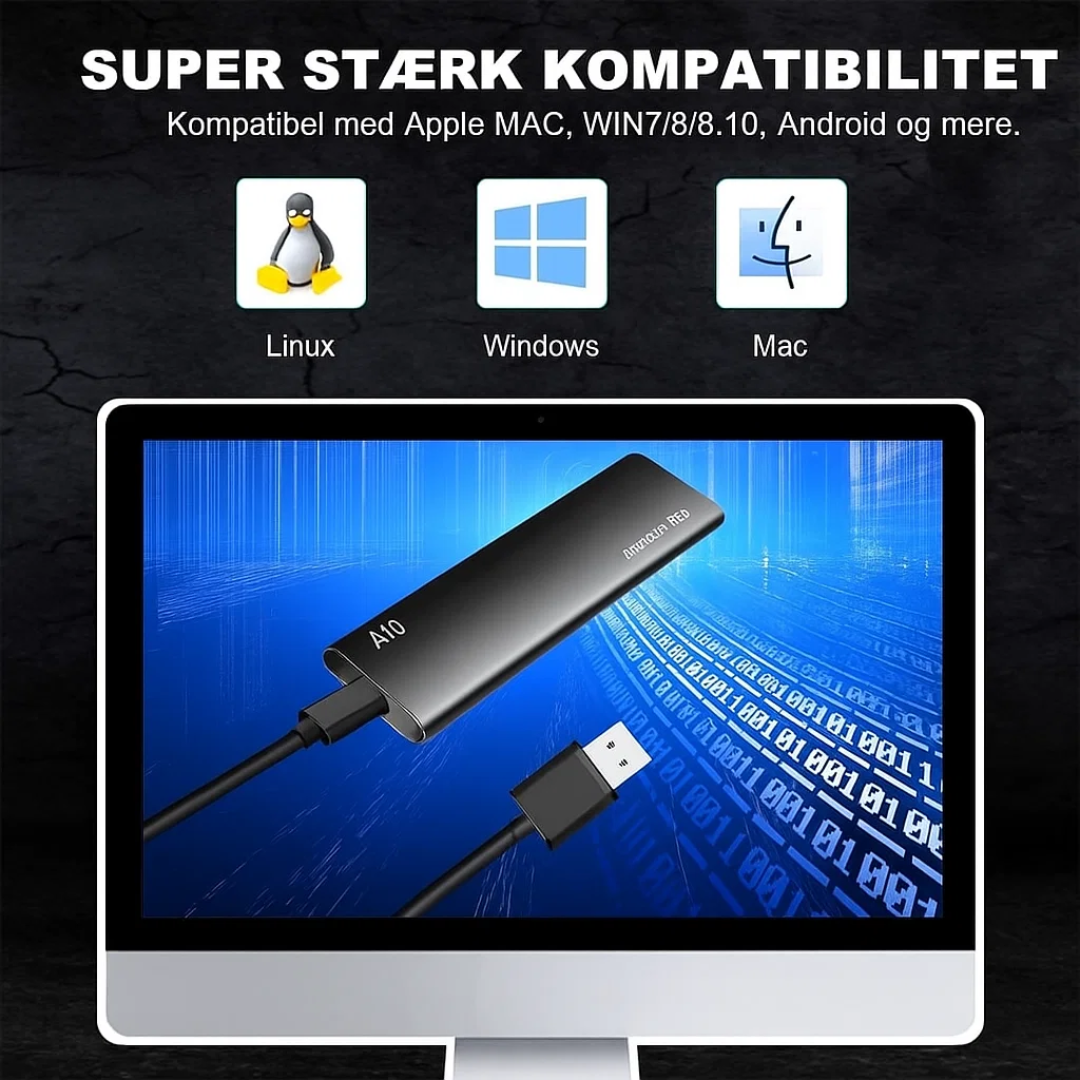 DriveBox | Kompakt 4 TB USB-C Lager til Arbejde & Rejse