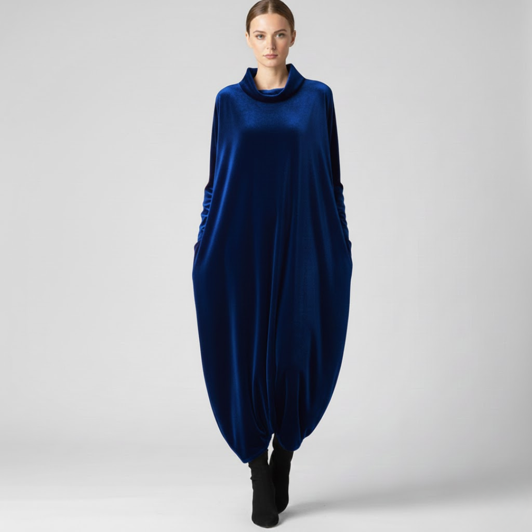 Temmy | Fløjlskjole – Elegant Komfort til Enhver Anledning