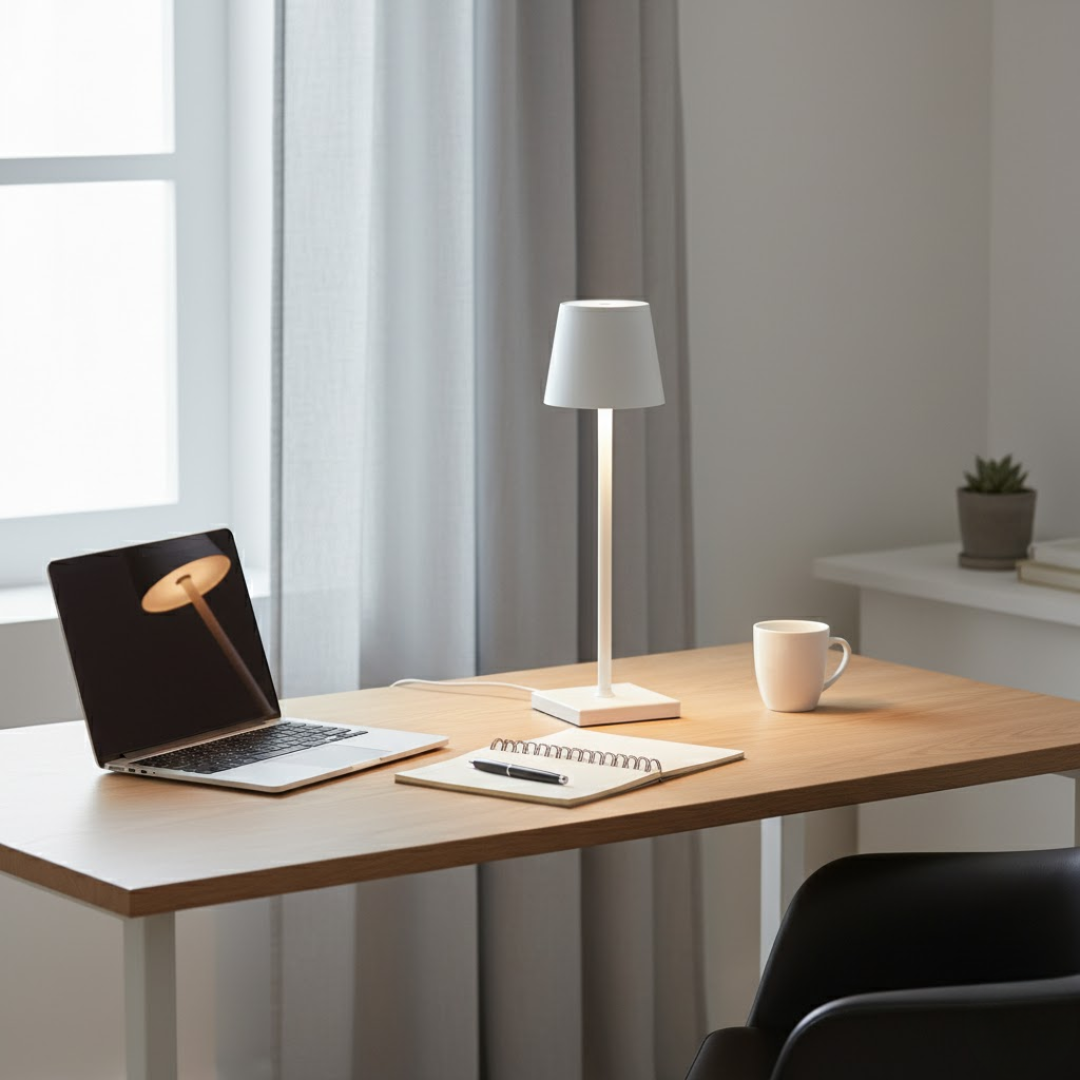EternoLight | Bezdrátová Stolní Lampa – Pohodové Osvětlení pro Domov a Zahradu
