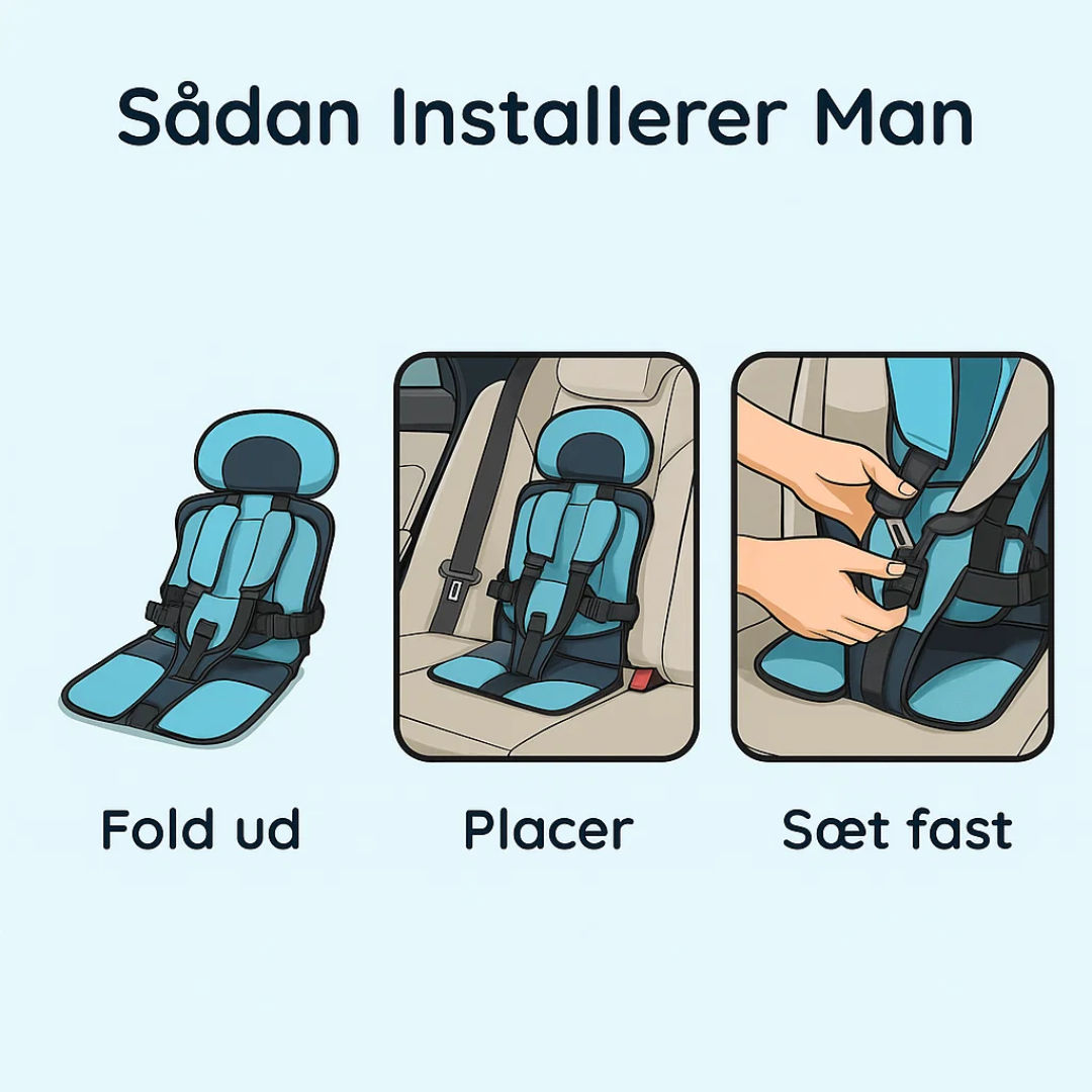 SafeRide | Ergonomisk børnesædehynde for optimal beskyttelse