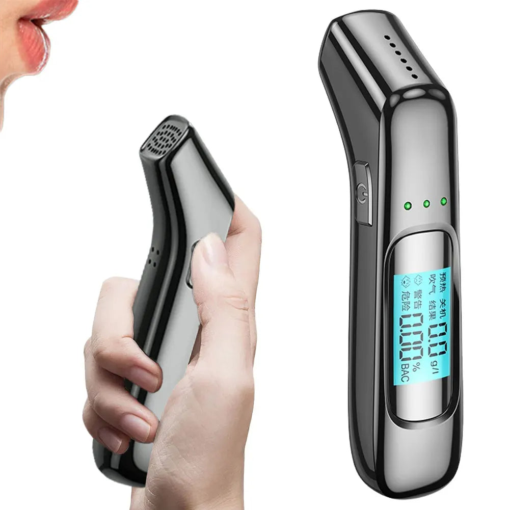 BreatheSafe | USB-genopladelig alkoholtester med digital skærm
