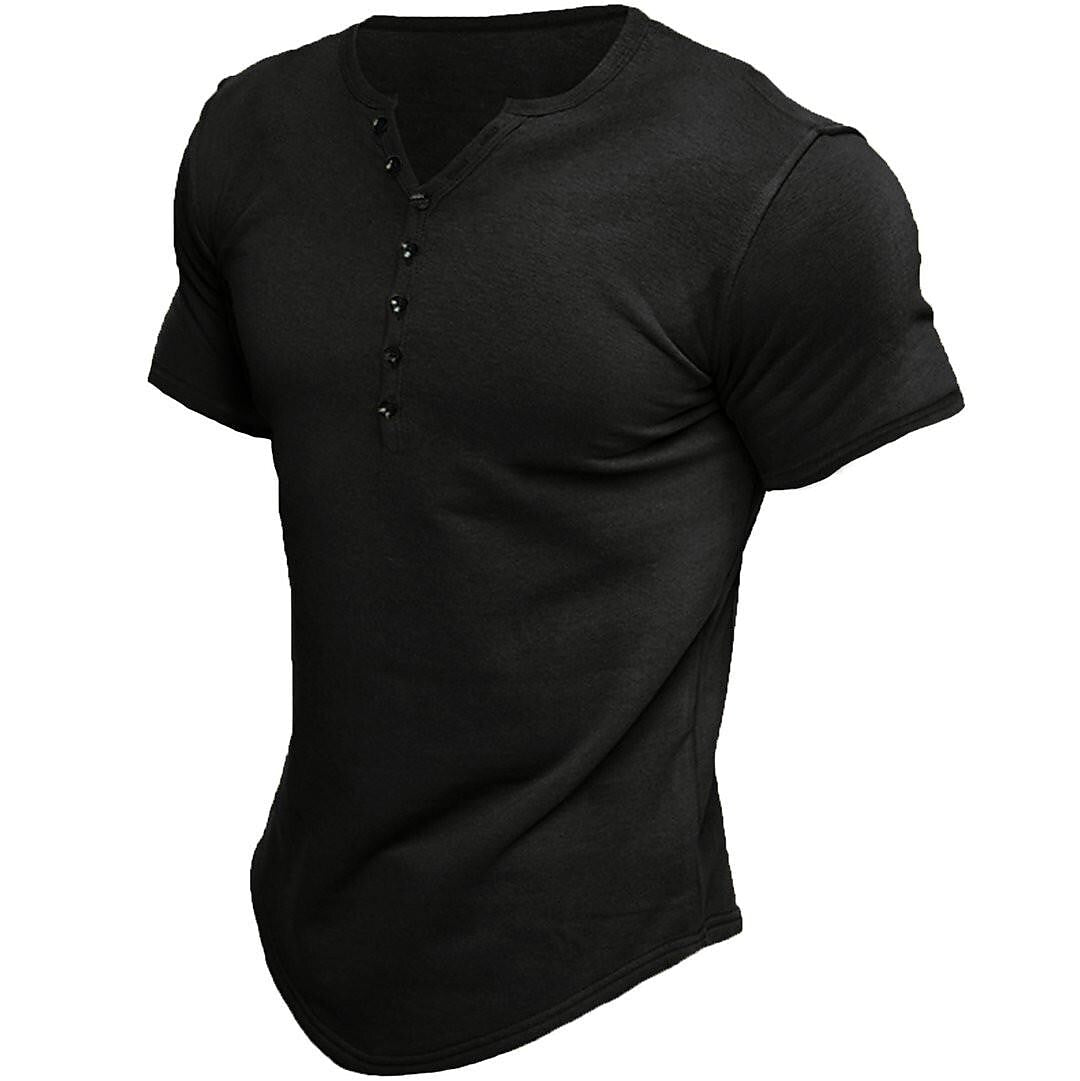 Joel | Henley T-shirt – Klassisk Pasform til Daglig Brug