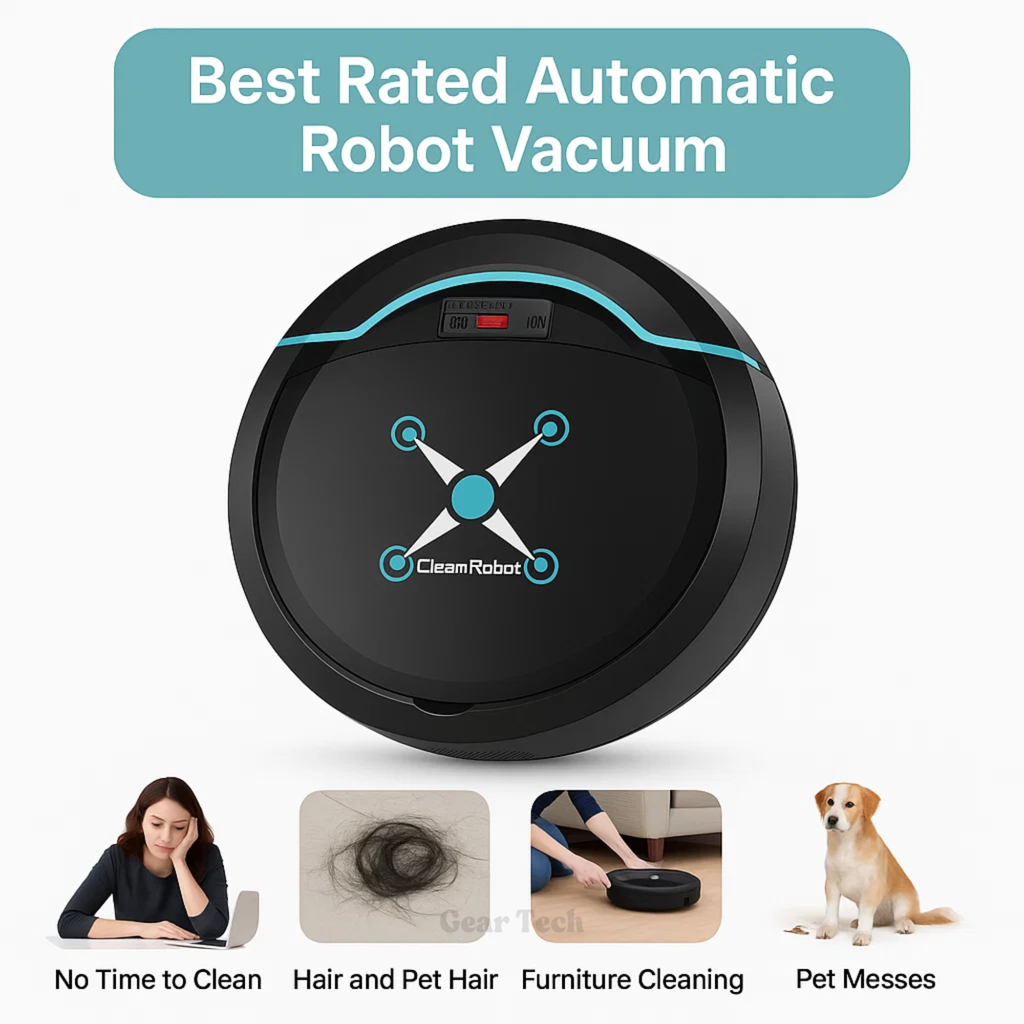 FloorGenie | Robotstøvsuger – Automatisk Fejning, Støvsugning & Mopning