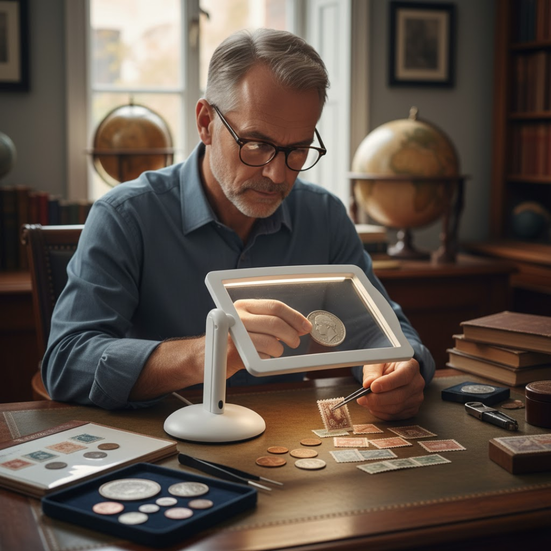 DetailView | Skrivebordslupe – Håndfri Forstørrelse med Lys