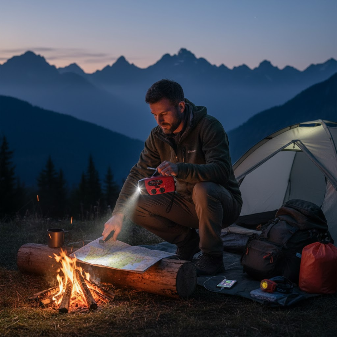 LifeCharge | 3-in-1 Emergency Radio – Power, Light and Security Everywhere