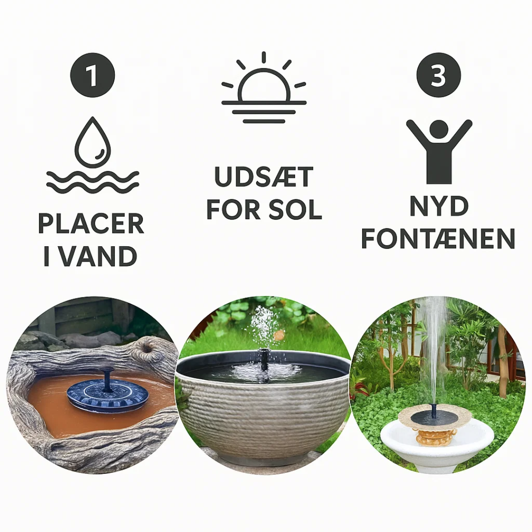 GlideSplash | Moderne og Luksuriøs Flydende Solfontæne