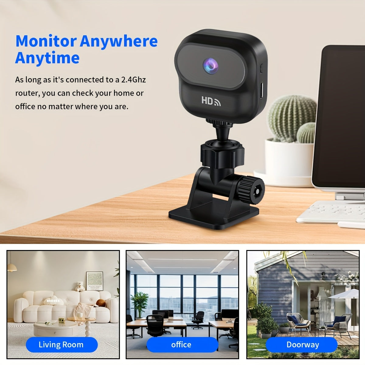 HomeEye | Mini Overvågningskamera – Diskret Hjemmetryghed