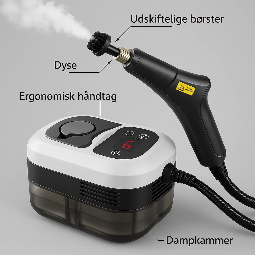 SteamForce | 2500W Højtryksdamprenser med handsker