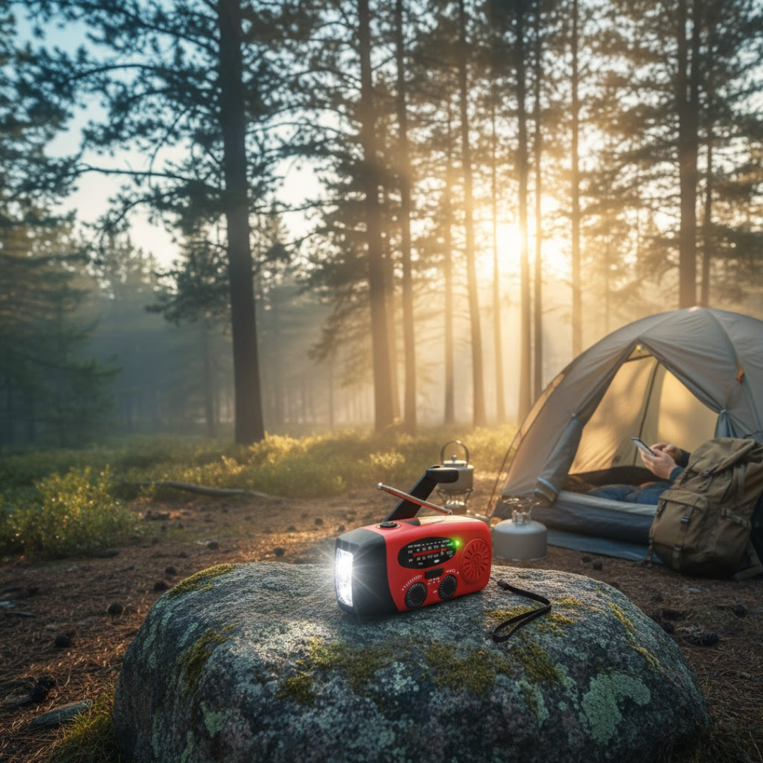 LifeCharge | 3-in-1 Emergency Radio – Power, Light and Security Everywhere