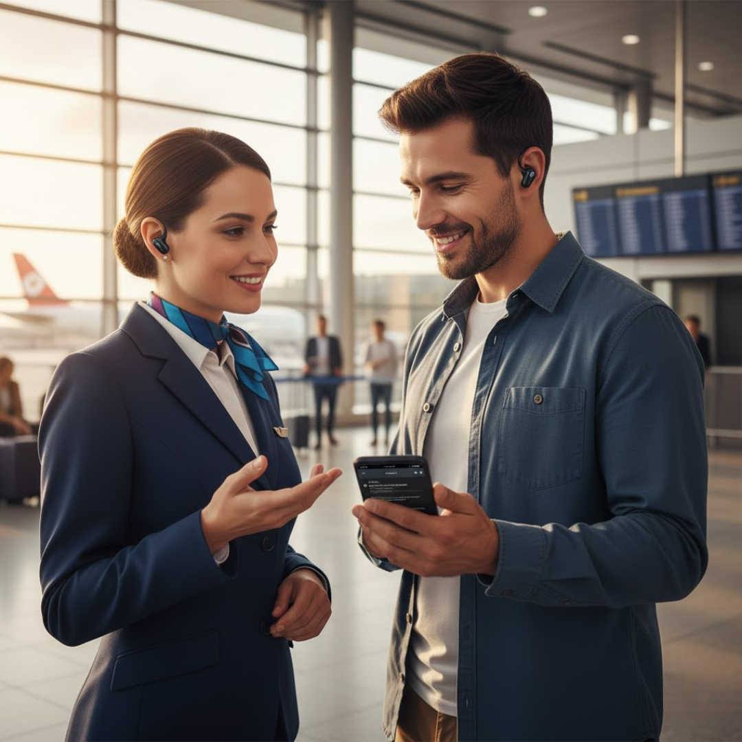 SmartSpeak | Słuchawki tłumaczące AI Tłumaczenie w czasie rzeczywistym, bezproblemowa komunikacja