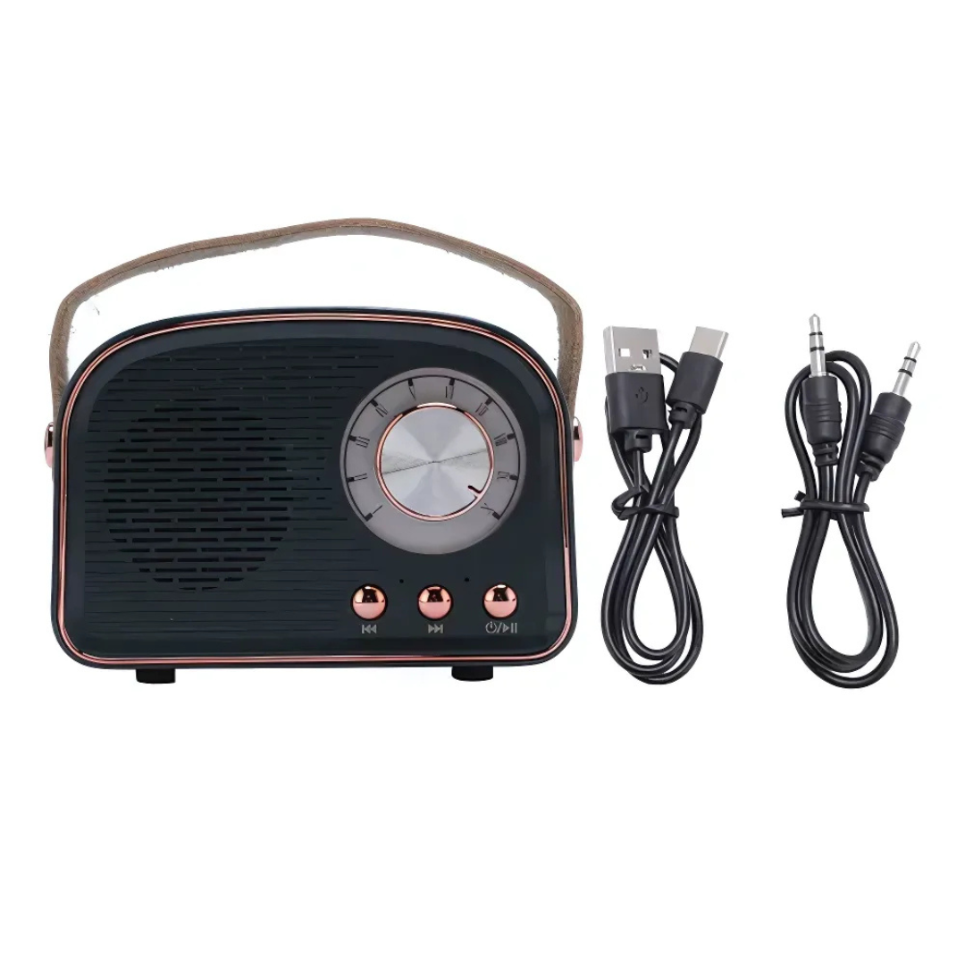 SoundJoy | Bærbar Retro Højttaler med FM Radio