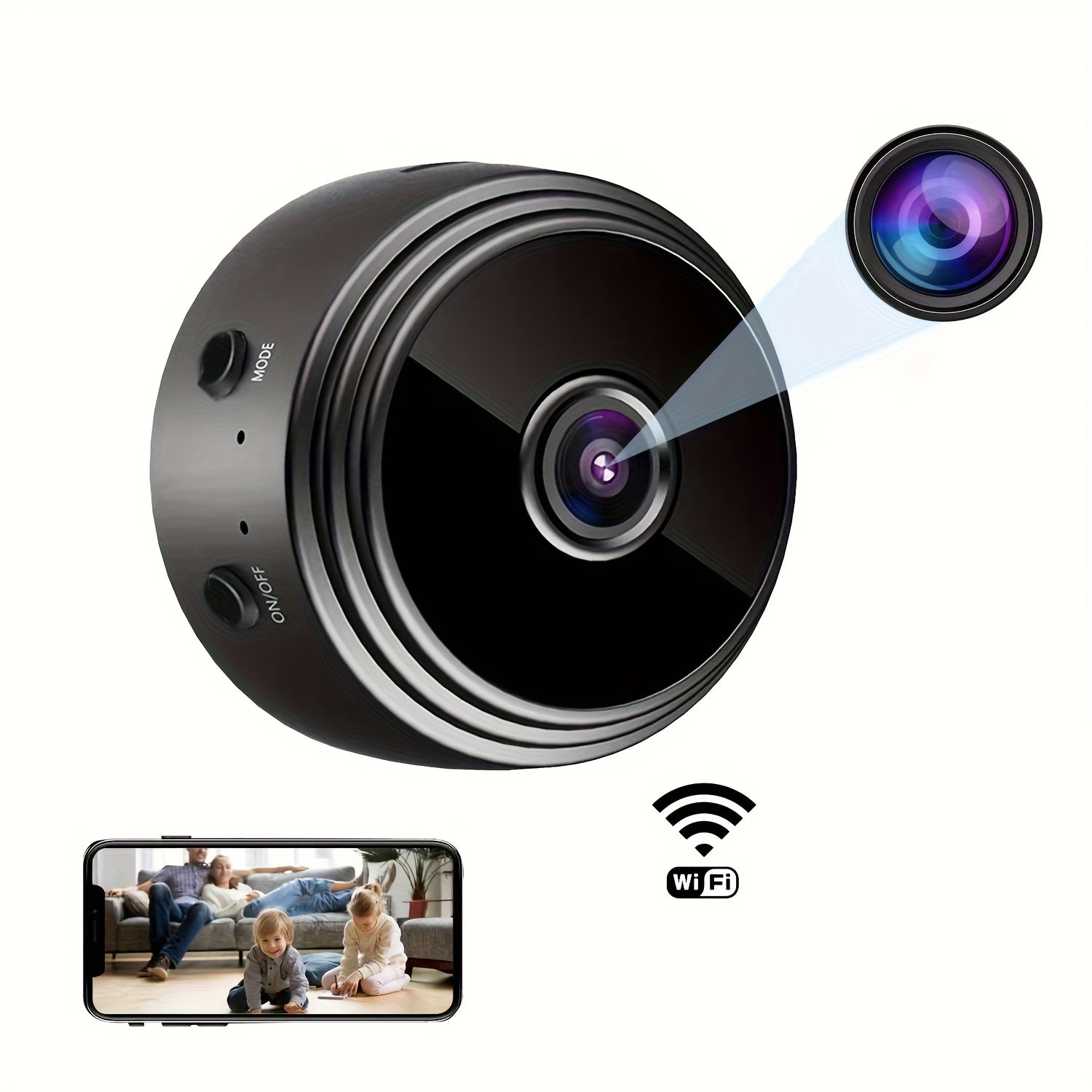 SafeSphere | Indendørs Overvågningskamera med Opladeligt Batteri