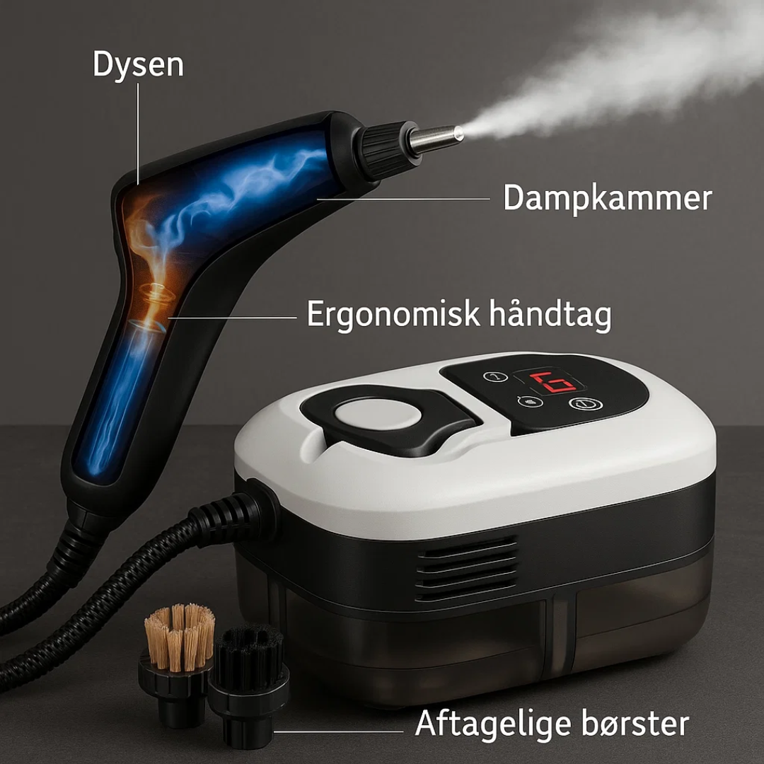 SteamForce | 2500W Højtryksdamprenser med handsker