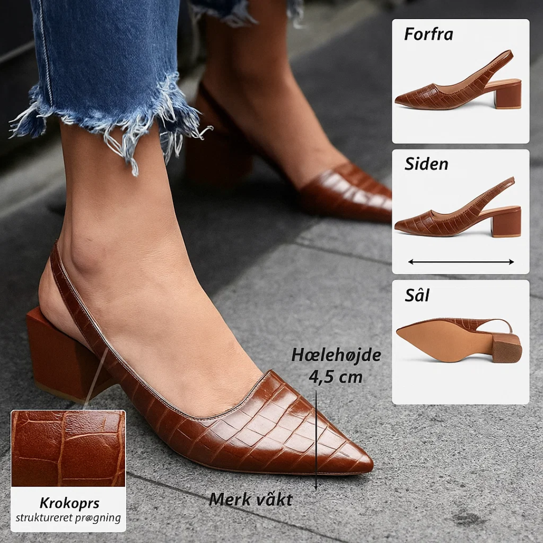 Arden | Pumps – Ortopædisk Komfort med Croco-Elegance