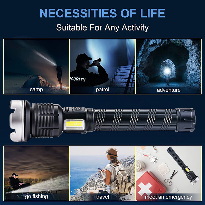 UltraBeam | LED Lommelygte – Ekstrem Lysstyrke og Lang Rækkevidde