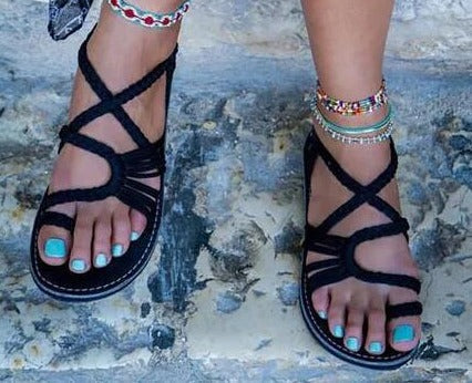 Lissa | Farverige strandsandaler