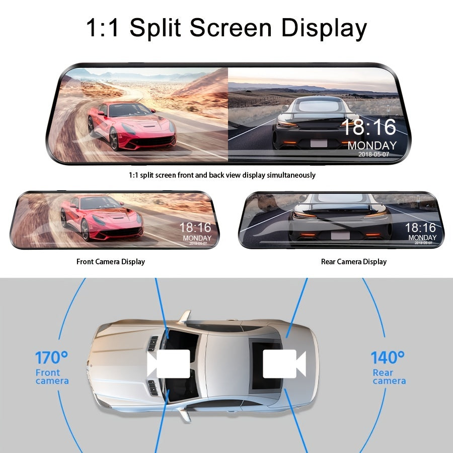 ClearPath | Dashcam med 1080P Foroptagelse og 720P Bagoptagelse