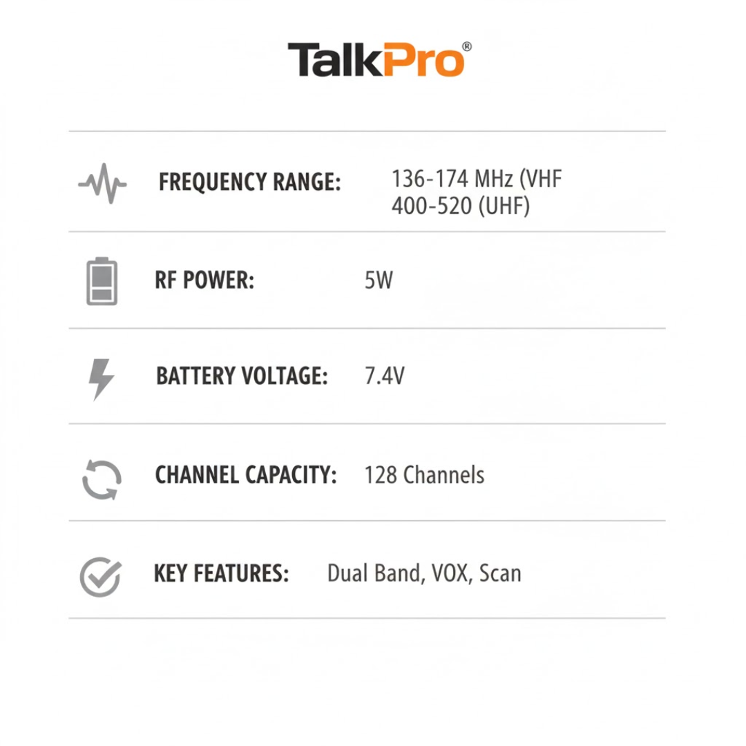 TalkPro | Hosszútávú kommunikáció 128 csatornával