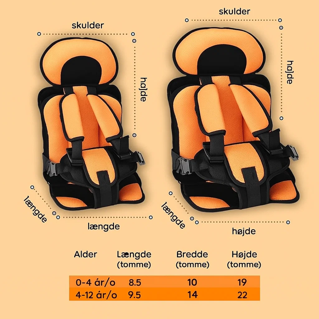 SafeRide | Ergonomisk børnesædehynde for optimal beskyttelse