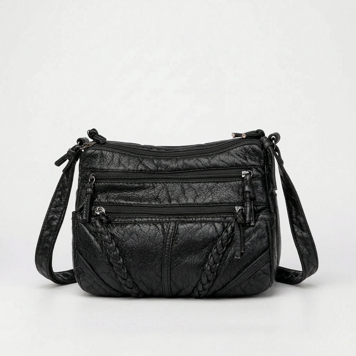 Braidel - Klassisk Crossbody Taske Dame Sort Nuvenci.dk