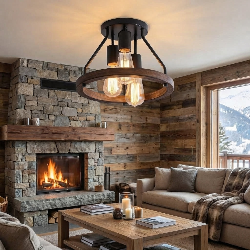 Briarcroft - Cirkulær Loftlampe Med Synlige Lyskilder7