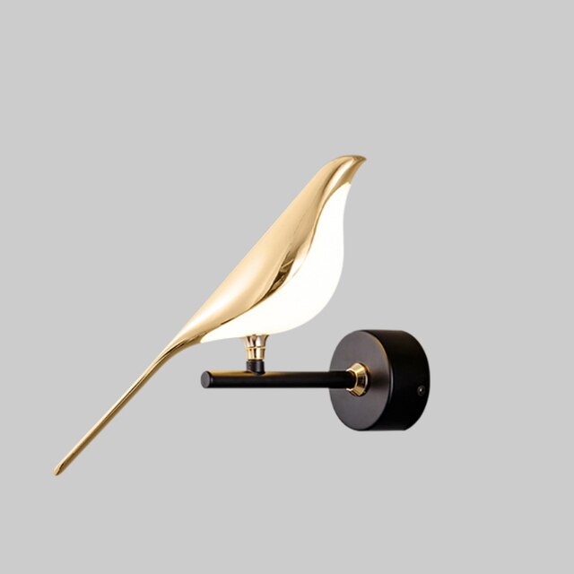 GlowFeather | Moderne LED-Fugle-Væglampe