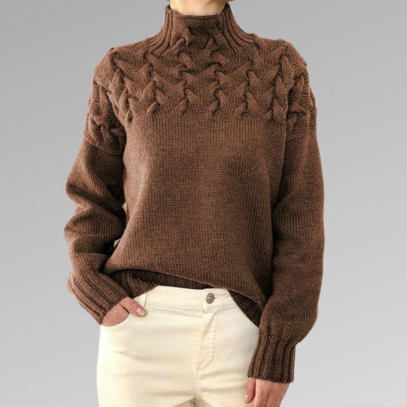 Denice | Højhalset Pullover | Dame2
