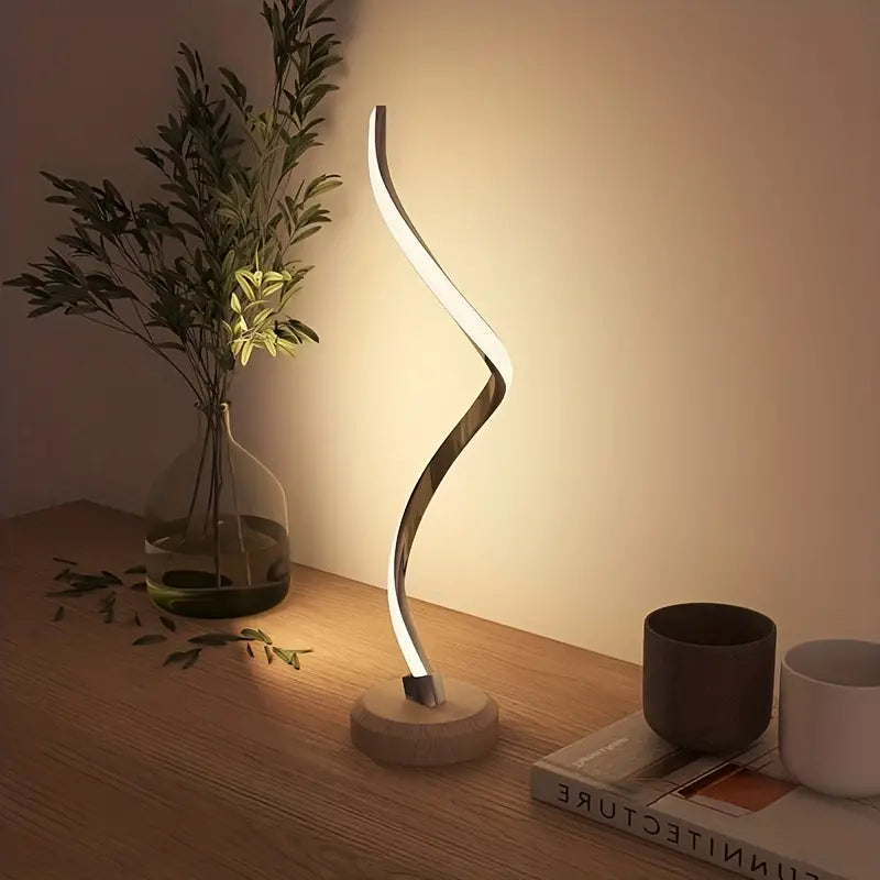 DimGlow | Luxuriöse & moderne Tischlampe aus Holz2