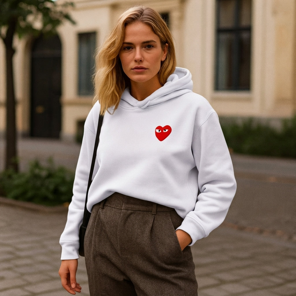 Elfa | Elegant Hjerte Sweater – Chic, Komfortabel & Stilfuld Nuvenci.dk
