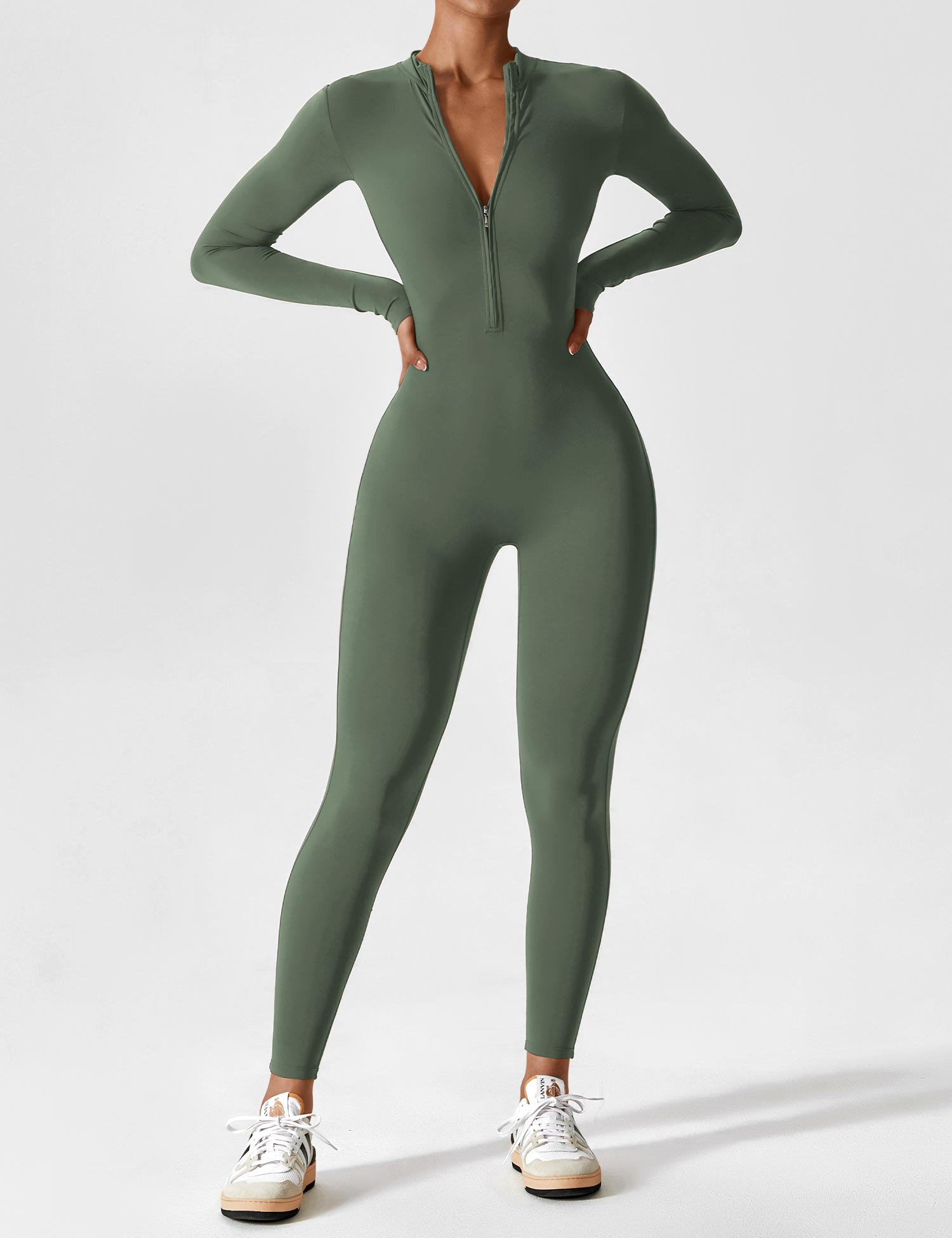 Eliana | Stilvoller Langarm-Overall mit Stehkragen | Damen4