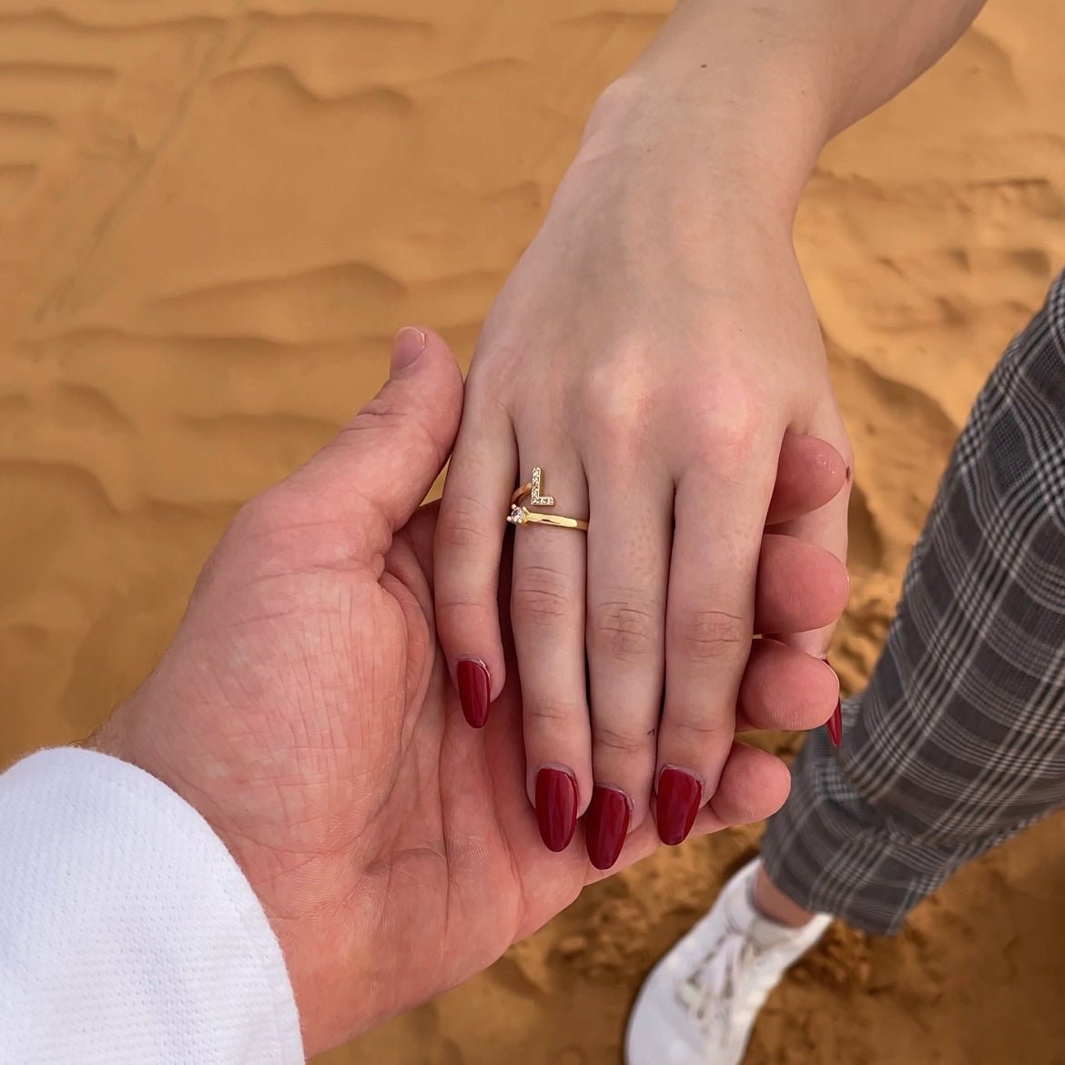Étoile | Personlig Bogstav Ring – Elegant Design Med Unikt Præg 1